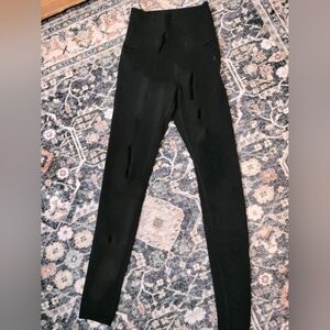 EUC! Smartwool Women's Black Leggings w/Ribbed Waist. Size S